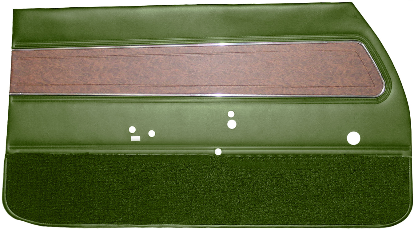 71 CUTLASS SUPREME/442 FRONT DOOR PANELS (UNASSEMBLED) - JADE GREEN