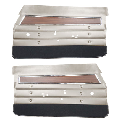 71 CUTLASS 'S'/442 SPORTS COUPE FRONT DOOR PANELS (UNASSEMBLED) - PEARL WHITE