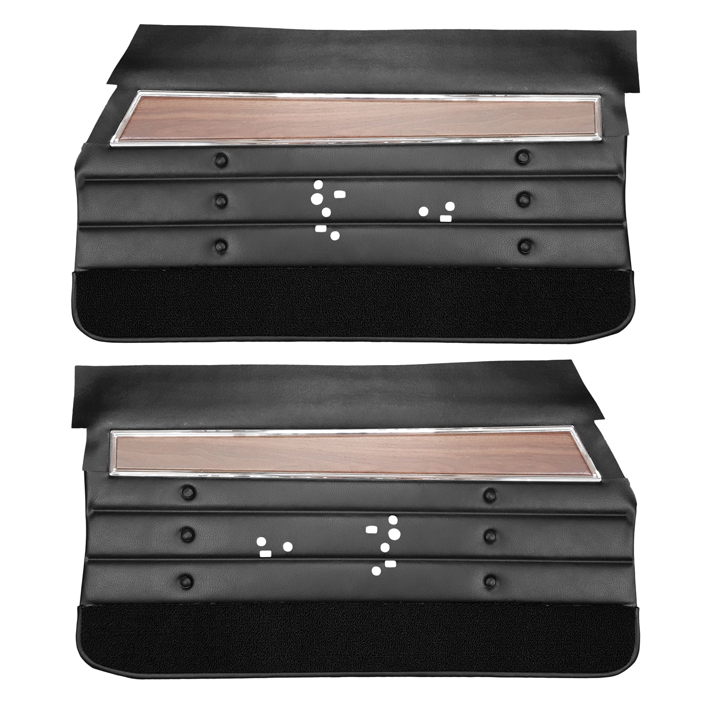 71 CUTLASS 'S'/442 HARDTOP COUPE FRONT DOOR PANELS (UNASSEMBLED) - BLACK