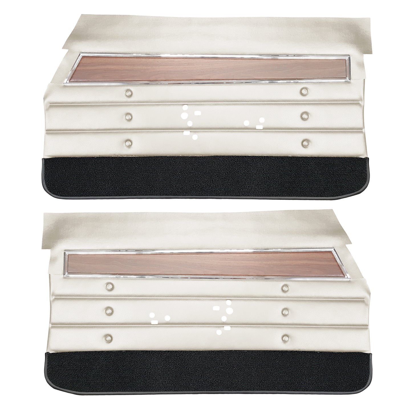 71 CUTLASS 'S'/442 HARDTOP COUPE FRONT DOOR PANELS (UNASSEMBLED) - PEARL WHITE