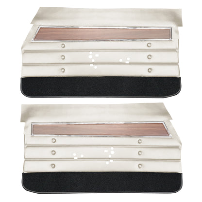 71 CUTLASS 'S'/442 HARDTOP COUPE FRONT DOOR PANELS (UNASSEMBLED) - PEARL WHITE