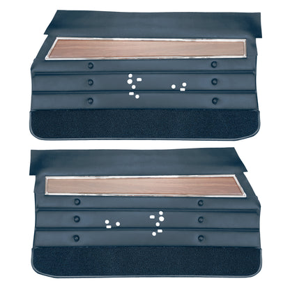 71 CUTLASS 'S'/442 HARDTOP COUPE FRONT DOOR PANELS (UNASSEMBLED) - BLUE