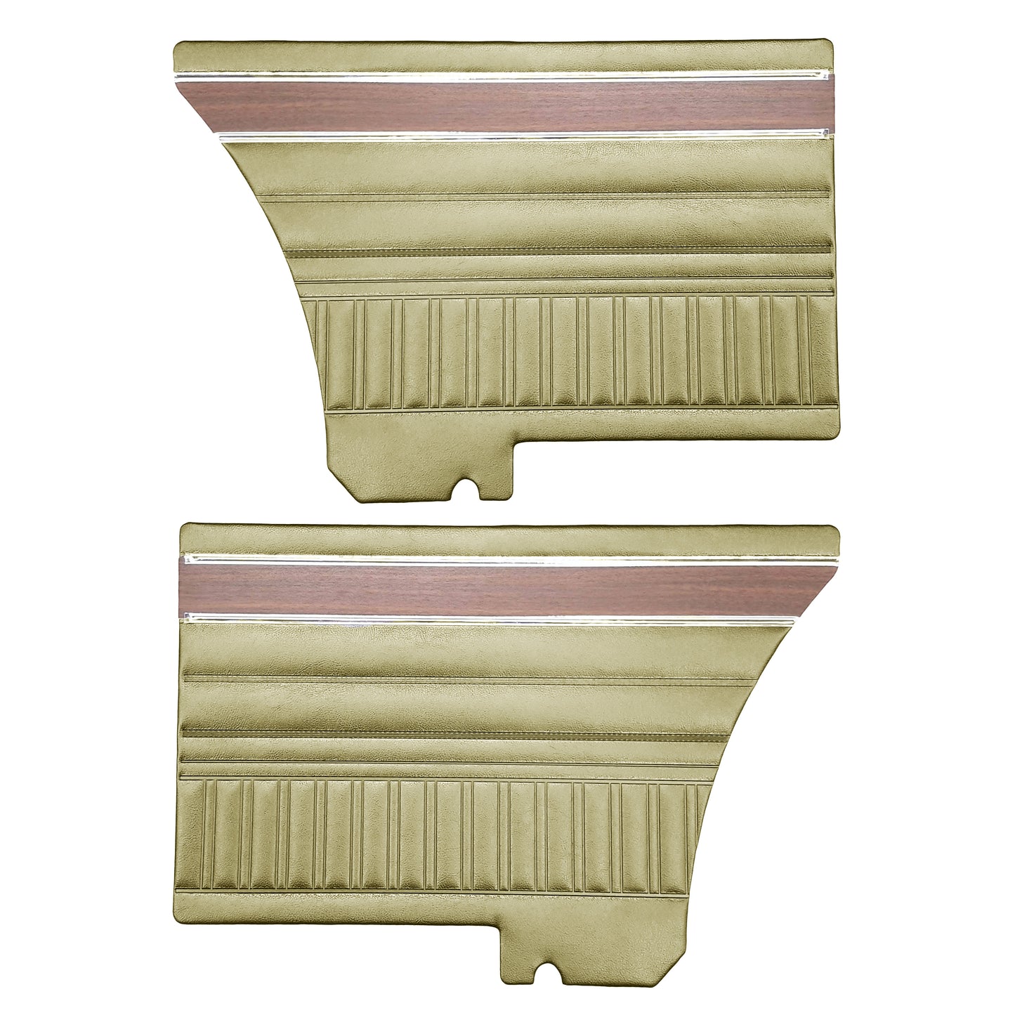72 DEMON FASTBACK REAR PANELS (W/ WOOGRAIN & KNURLED CHROME) - EMBER GOLD