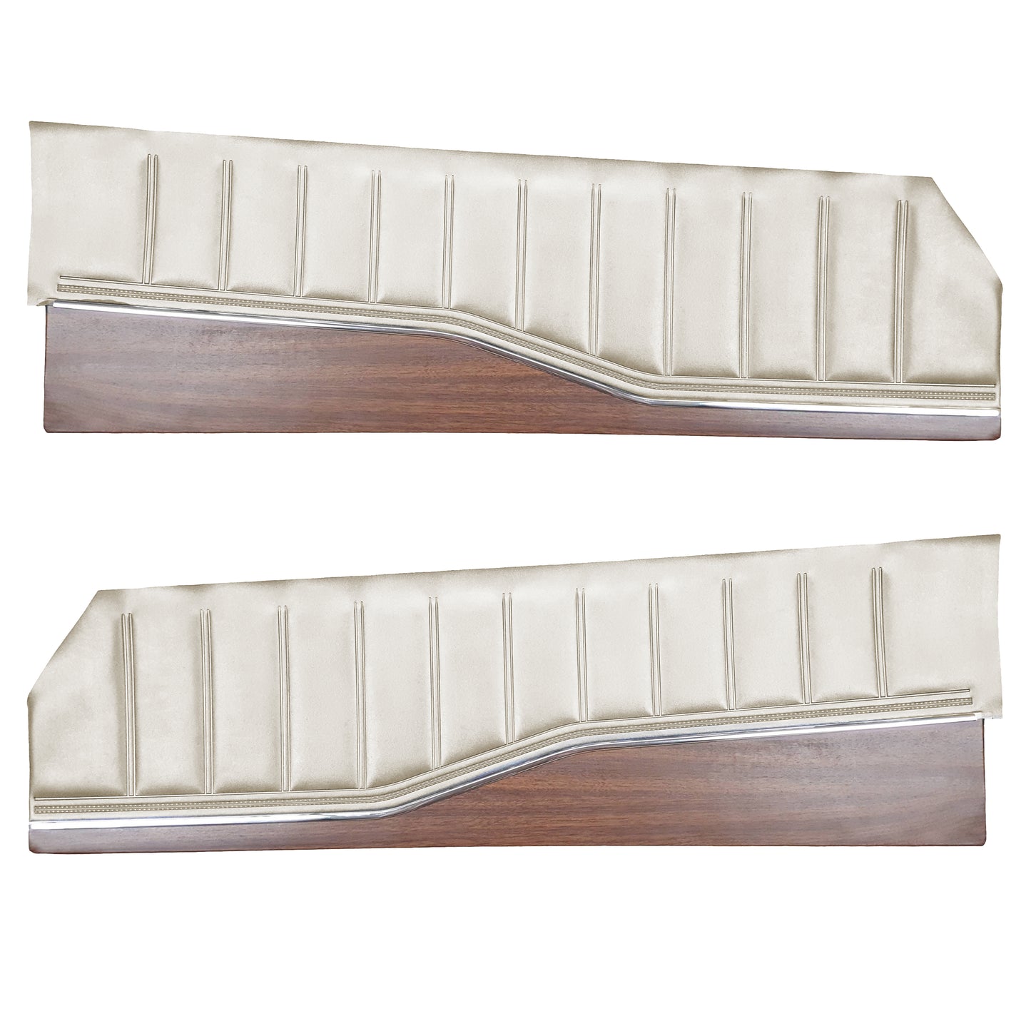 72 CHARGER/CHARGER SE FRONT UPPER DOOR PANELS W/ WOODGRIAN - WHITE