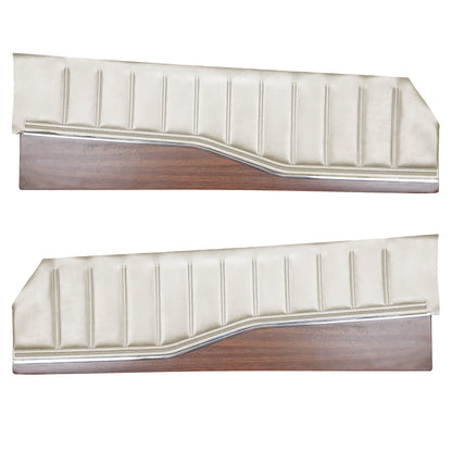 72 CHARGER/CHARGER SE FRONT UPPER DOOR PANELS W/ WOODGRIAN - WHITE