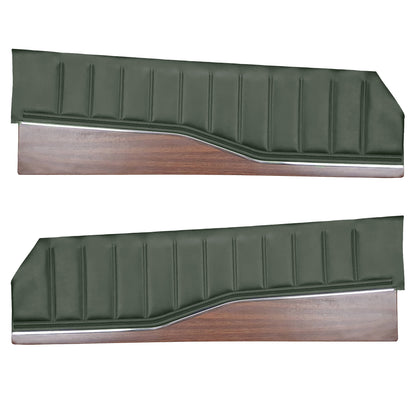 72 CHARGER/CHARGER SE FRONT UPPER DOOR PANELS W/ WOODGRIAN - GREEN