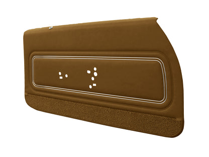 72 GTO/LEMANS SPORT FRONT DOOR PANELS (PRE-ASSEMBLED) - SADDLE
