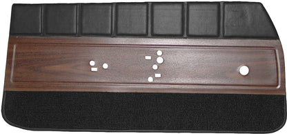 72 SKYLARK/GS "DELUXE" FRONT DOOR PANELS W/ WOODGRAIN (UNASSEMBLED) - BLACK