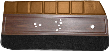 72 SKYLARK/GS "DELUXE" FRONT DOOR PANELS W/ WOODGRAIN (UNASSEMBLED) - TAN