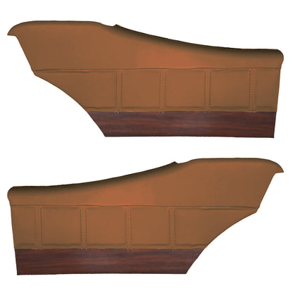 72 SKYLARK/GS "DELUXE" SPORT COUPE REAR PANELS W/ WOODGRAIN (PRE-ASSEMBLED) - TAN
