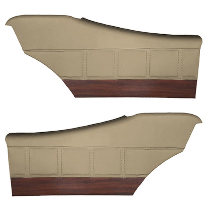 72 SKYLARK/GS "DELUXE" SPORT COUPE REAR PANELS W/ WOODGRAIN (PRE-ASSEMBLED) - SRM SANDALWOOD