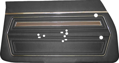 72 CUTLASS FRONT DOOR PANELS (UNASSEMBLED) - BLACK