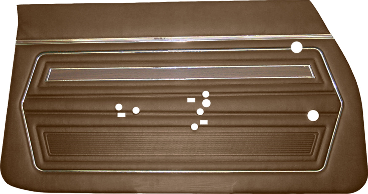 72 CUTLASS FRONT DOOR PANELS (UNASSEMBLED) - SADDLE