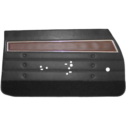 72 CUTLASS 'S'/442 SPORTS COUPE FRONT DOOR PANELS (UNASSEMBLED) - BLACK
