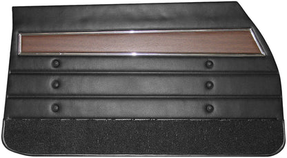 72 CUTLASS 'S'/442 HARDTOP COUPE FRONT DOOR PANELS (UNASSEMBLED) - BLACK