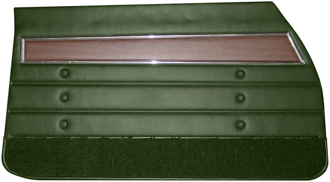 72 CUTLASS 'S'/442 HARDTOP COUPE FRONT DOOR PANELS (UNASSEMBLED) - GREEN