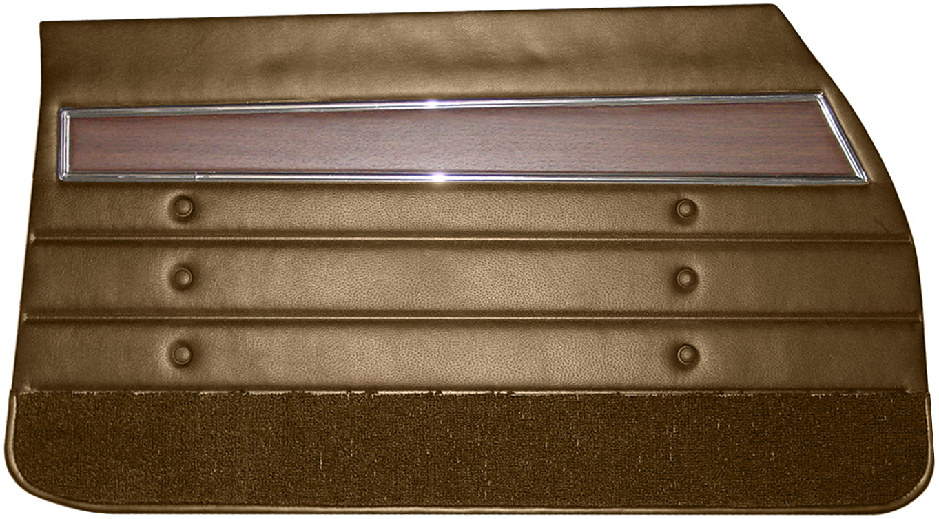72 CUTLASS 'S'/442 HARDTOP COUPE FRONT DOOR PANELS (UNASSEMBLED) - SADDLE