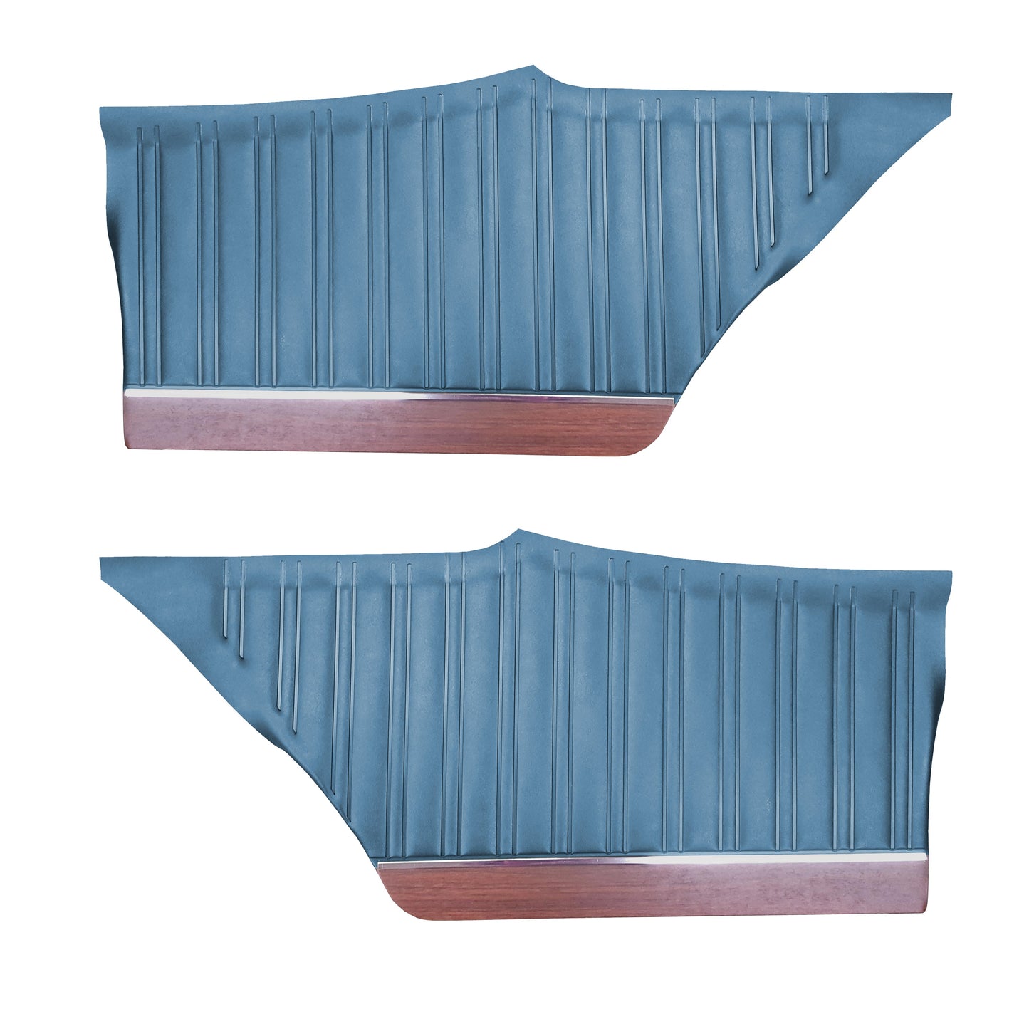73 SATELLITE SEBRING PLUS HARDTOP REAR UPPER PANELS (COLOGNE GRAIN) - BRIGHT BLUE