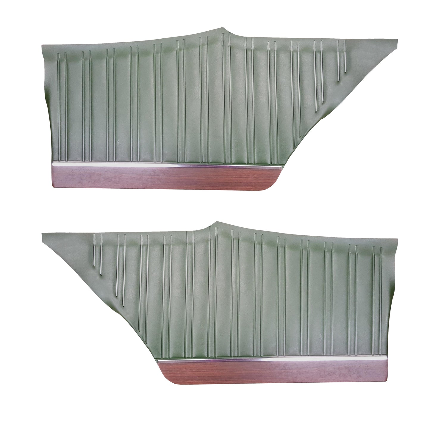 73 SATELLITE SEBRING PLUS HARDTOP REAR UPPER PANELS (COLOGNE GRAIN) - GREEN