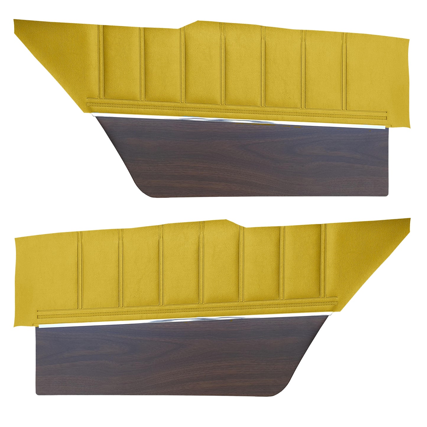 73 CHARGER SE HARDTOP REAR UPPER PANELS W/ WOODGRAIN (COLOGNE GRAIN) - LSRM HONEY GOLD