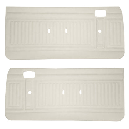 74-75 DUSTER "DECOR" FRONT DOOR PANELS W/ WOODGRAIN - WHITE