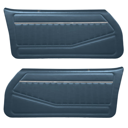 80-81 CAMARO "STANDARD" DOOR PANELS (PRE-ASSEMBLED) - BLUE