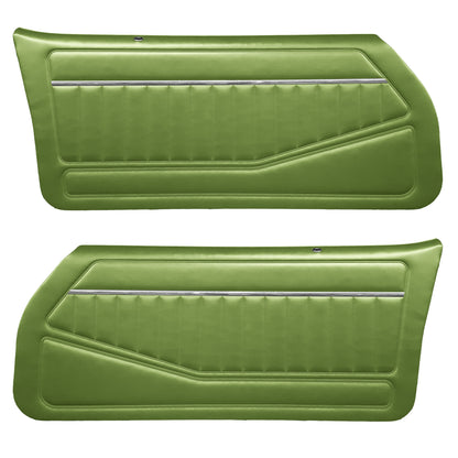 79 CAMARO "STANDARD" DOOR PANELS (PRE-ASSEMBLED) - SRM GREEN