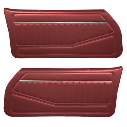 78-80 CAMARO "STANDARD" DOOR PANELS (PRE-ASSEMBLED) - CARMINE