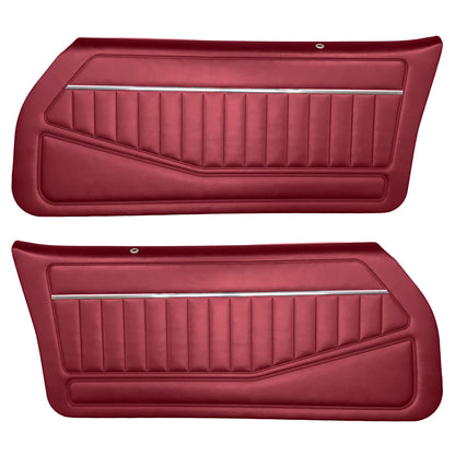 78-80 FIREBIRD/TRANS AM "STANDARD" DOOR PANELS (PRE-ASSEMBLED) - CARMINE