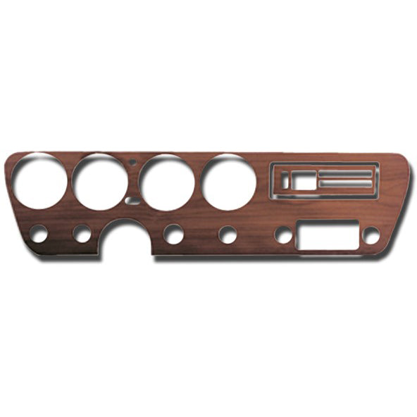 1970-72 GTO Dash Wood Grain Trim – With Reproduction Carrier (Vinyl Specialties)