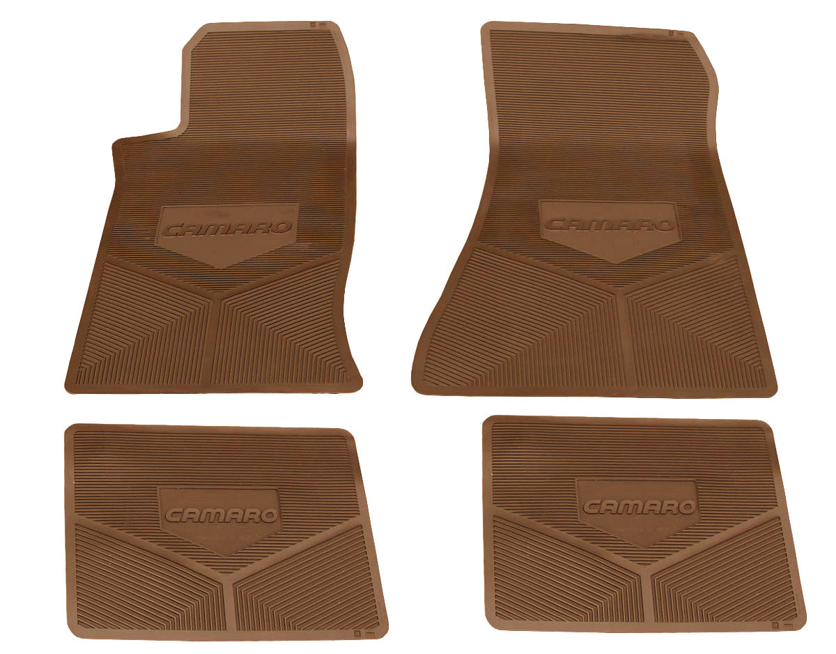 85/92 CAMARO VINYL FLOOR MATS- DARK SADDLE