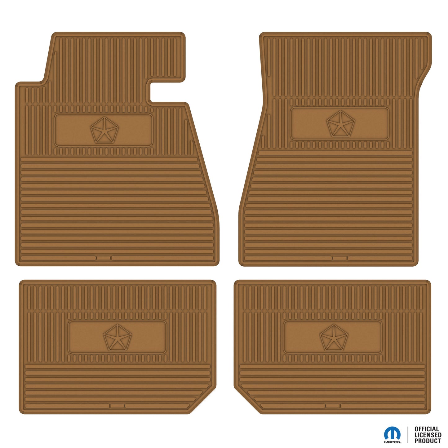 66-70 DODGE/PLYMOUTH B-BODY 'PENTASTAR' FLOOR MATS W/ AUTOMATIC TRANSMISSION - GOLD