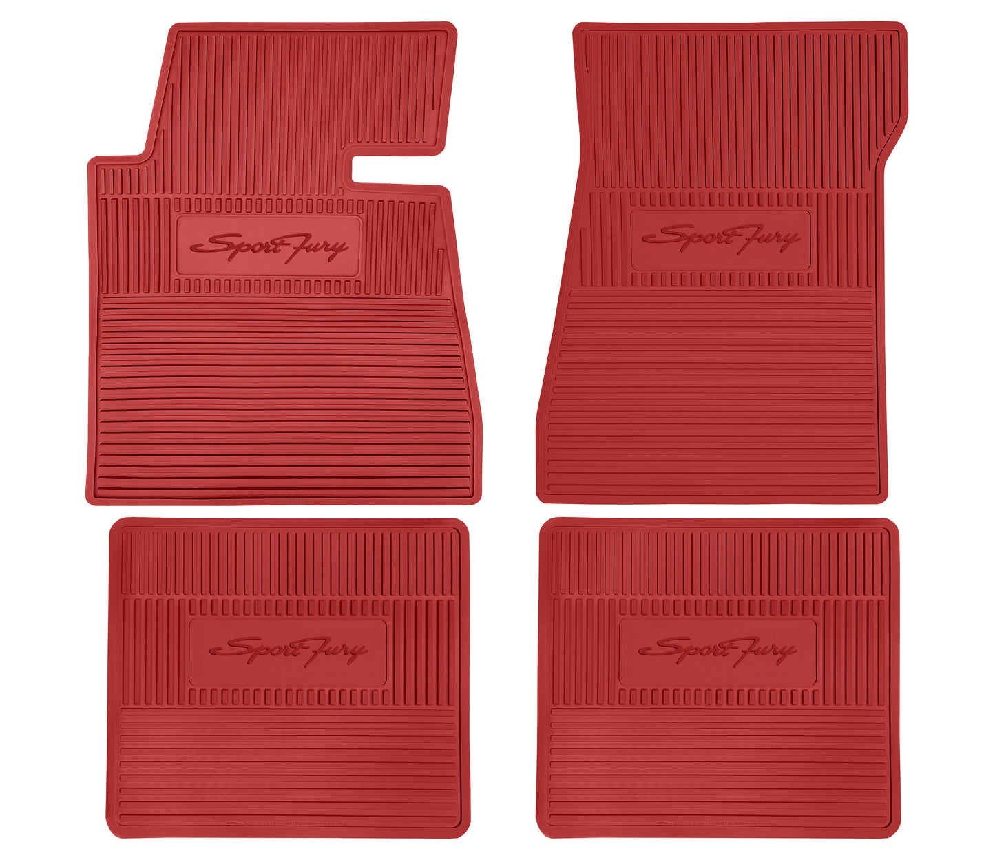 62-64 'SPORT FURY' FLOOR MATS W/ AUTOMATIC TRANSMISSION - RED
