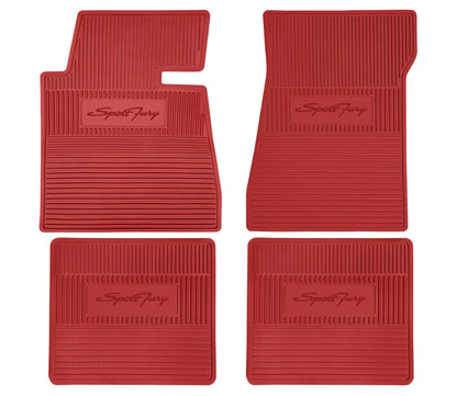 62-64 'SPORT FURY' FLOOR MATS W/ AUTOMATIC TRANSMISSION - RED