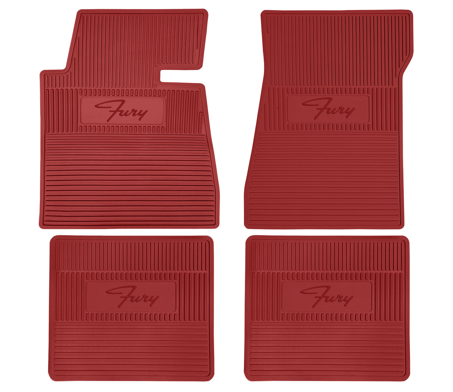 63-64 PLYMOUTH 'FURY' FLOOR MATS W/ AUTOMATIC TRANSMISSION - RED
