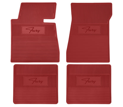 63-64 PLYMOUTH 'FURY' FLOOR MATS W/ AUTOMATIC TRANSMISSION - RED