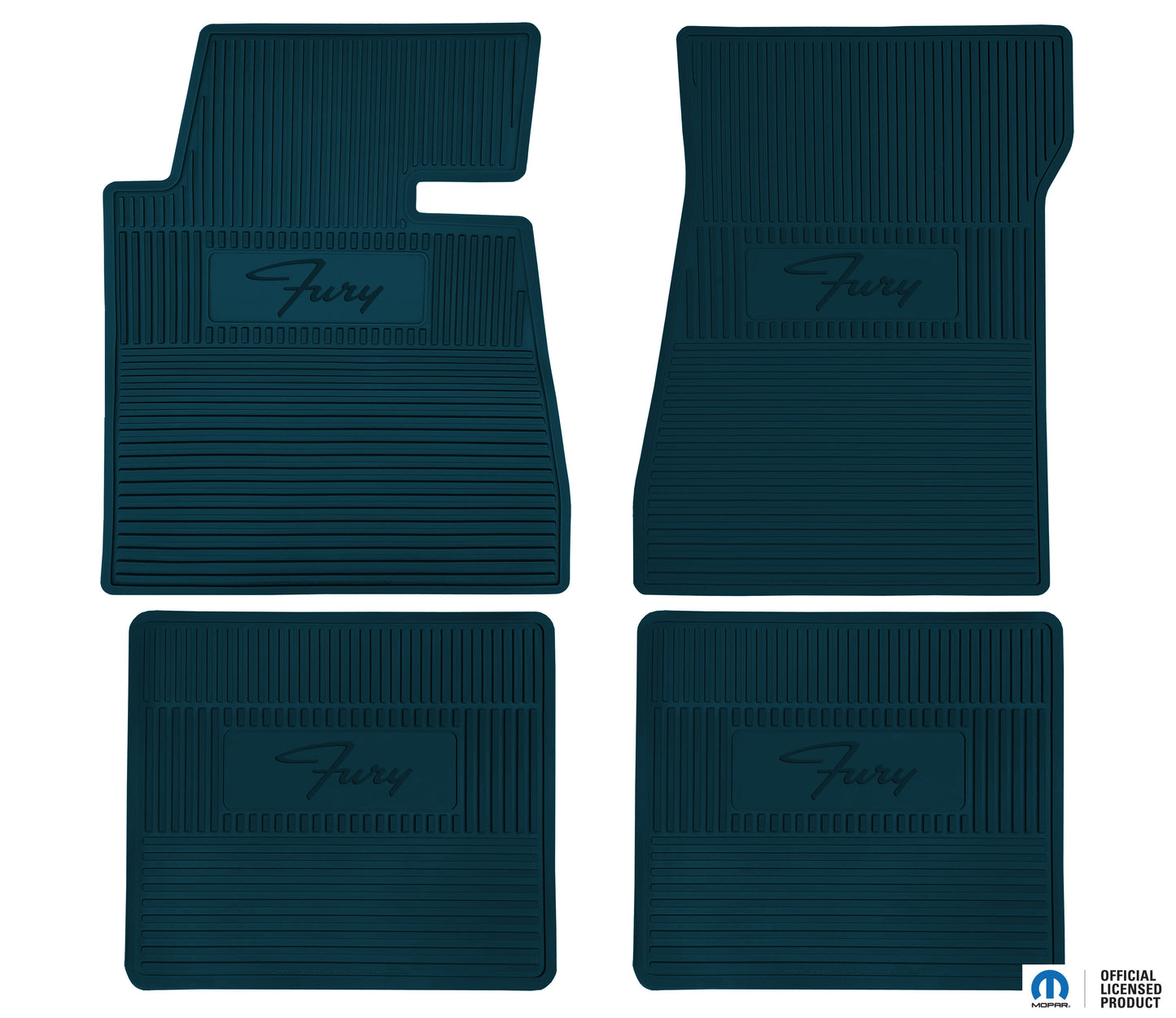 63-64 PLYMOUTH 'FURY' FLOOR MATS W/ AUTOMATIC TRANSMISSION - TURQUOISE