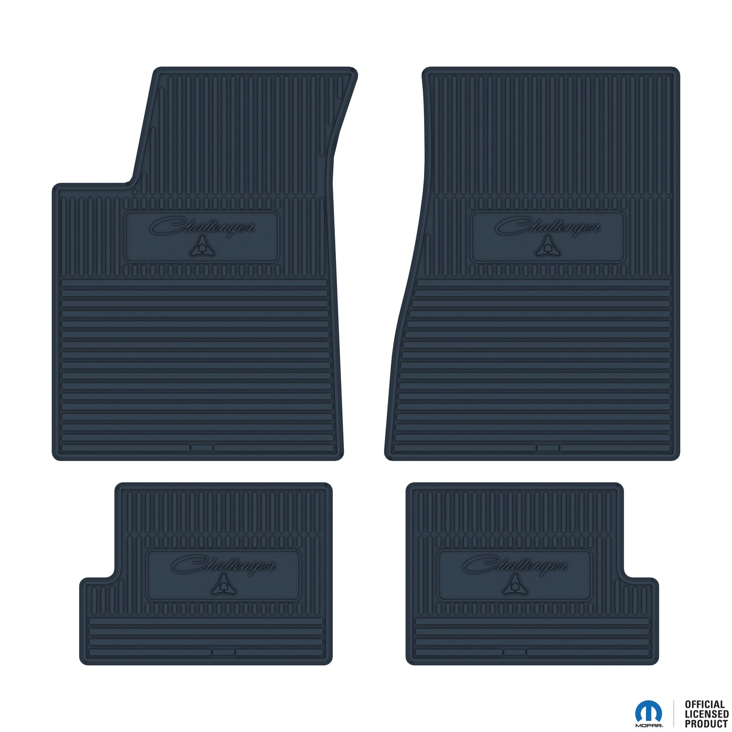 70-74 DODGE 'CHALLENGER' FLOOR MATS W/ MANUAL TRANSMISSION - DARK BLUE