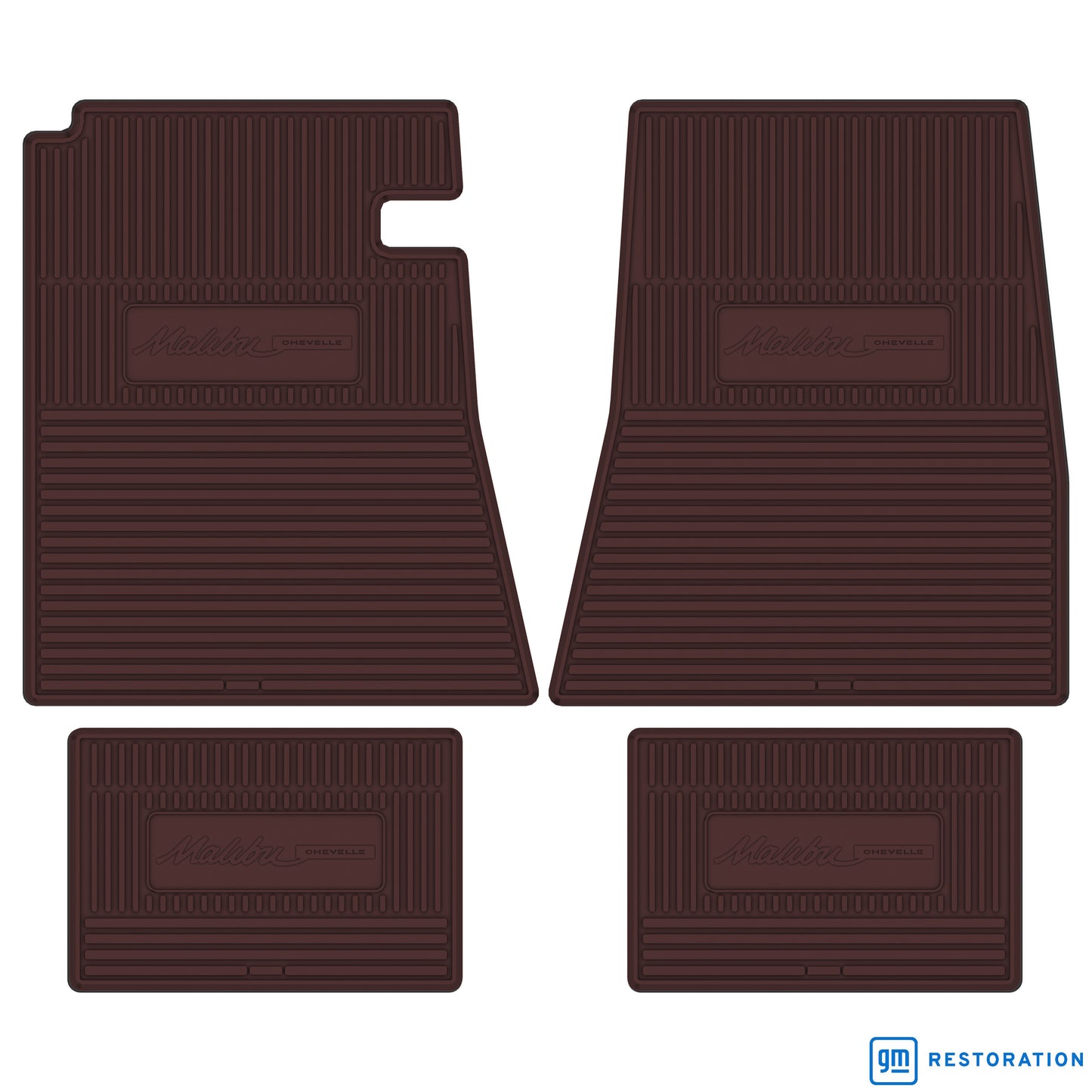 65 CHEVROLET 'CHEVELLE MALIBU' FLOOR MATS - MAROON