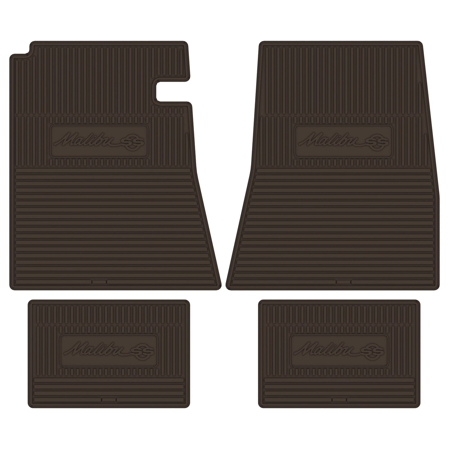 65 CHEVROLET 'MALIBU SS' FLOOR MATS - BROWN