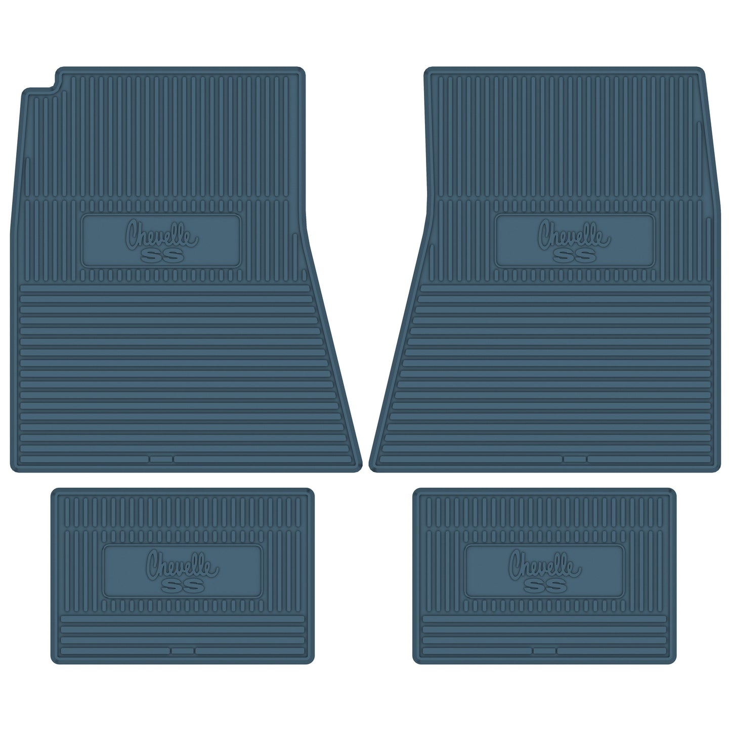 70-72 CHEVROLET 'CHEVELLE SS' FLOOR MATS - MEDIUM BLUE