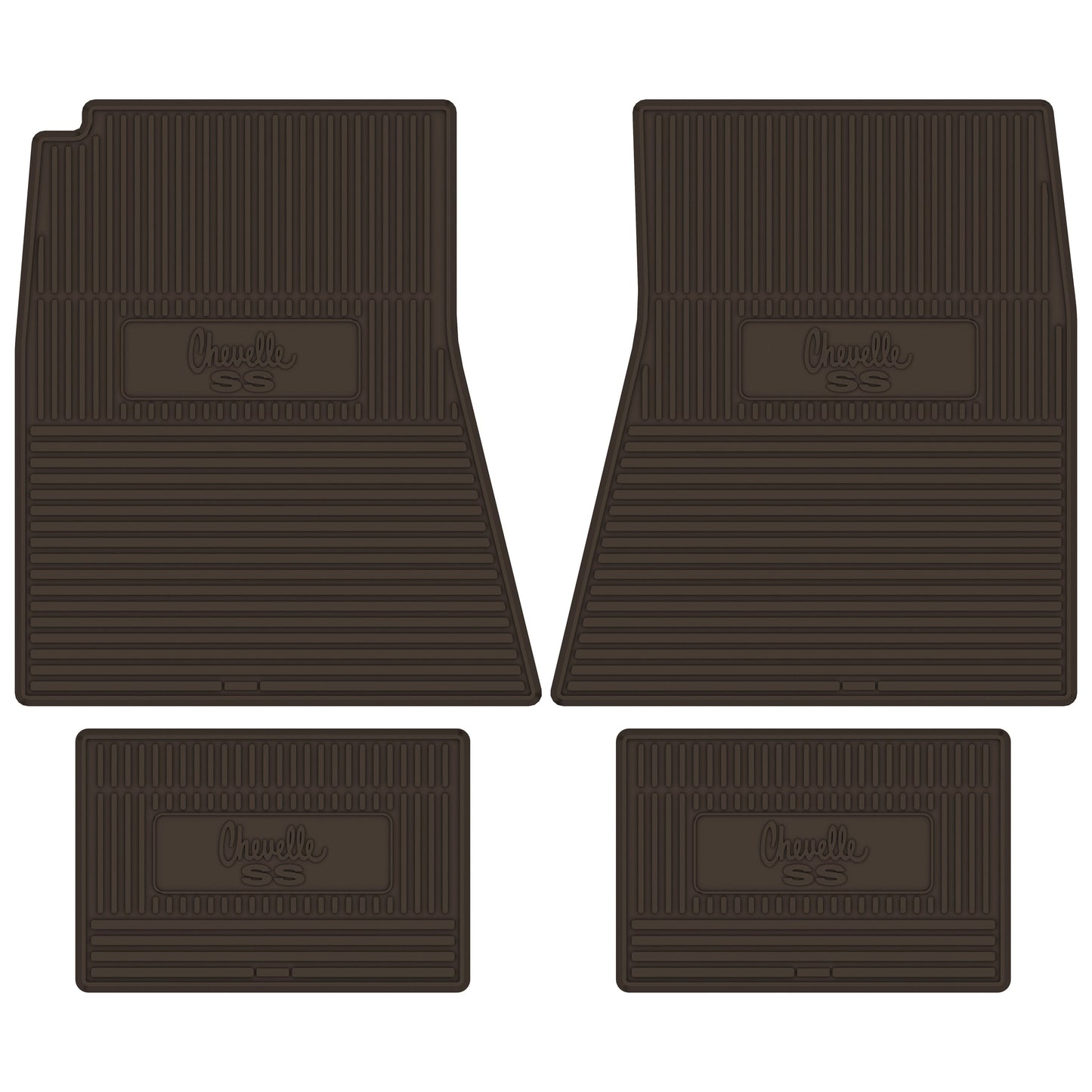 70-72 CHEVROLET 'CHEVELLE SS' FLOOR MATS - BROWN