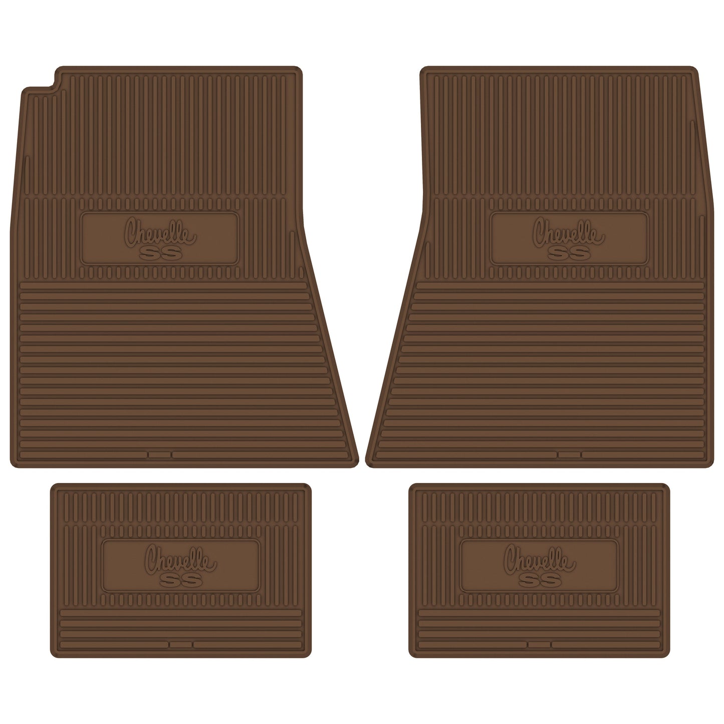 70-72 CHEVROLET 'CHEVELLE SS' FLOOR MATS - SADDLE