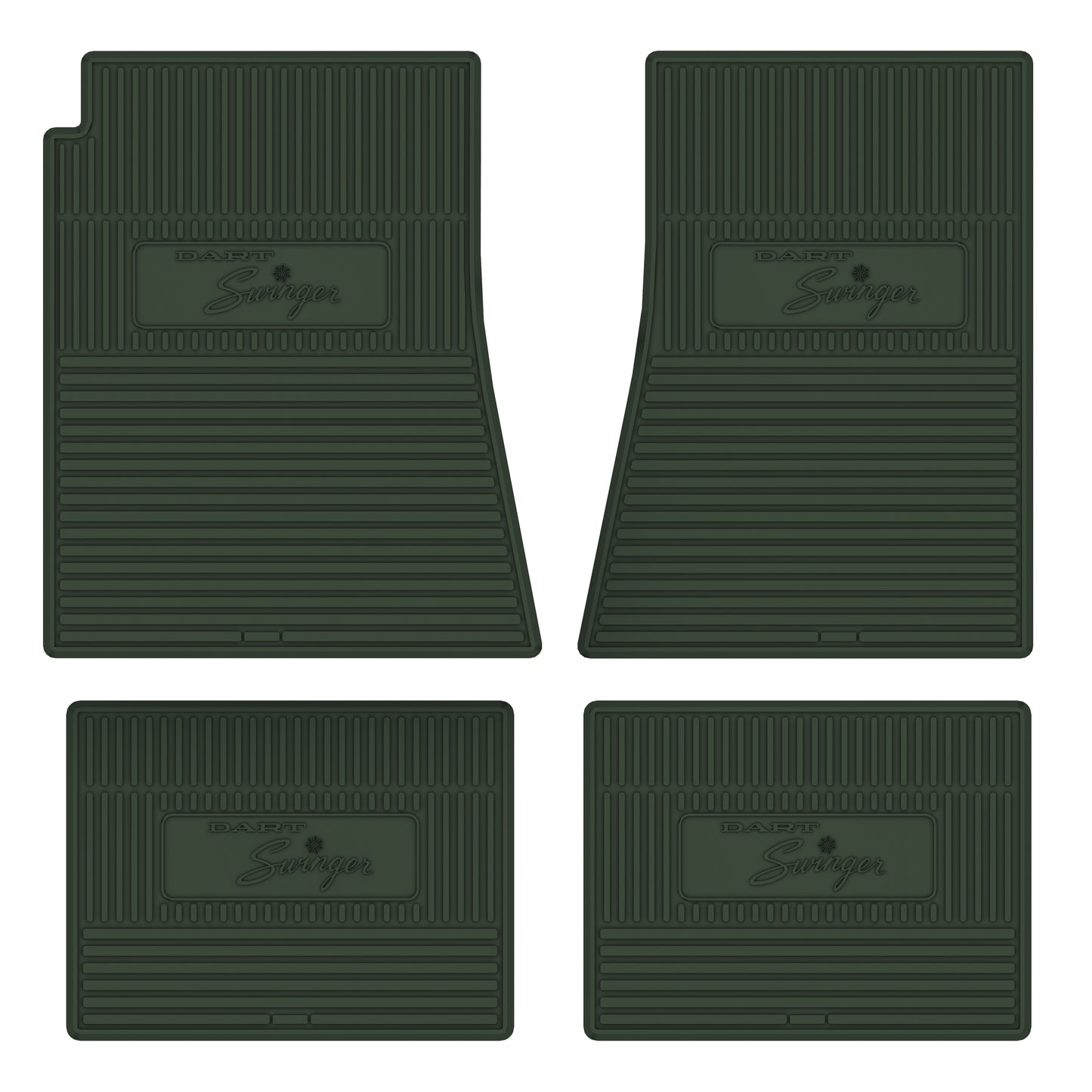 69-76 DODGE 'DART SWINGER' FLOOR MATS W/ AUTOMATIC TRANSMISSION - GREEN