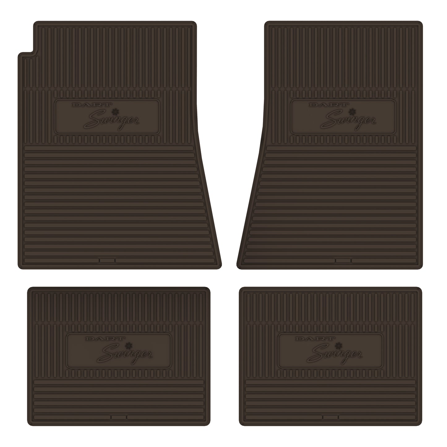 69-76 DODGE 'DART SWINGER' FLOOR MATS W/ AUTOMATIC TRANSMISSION - BROWN
