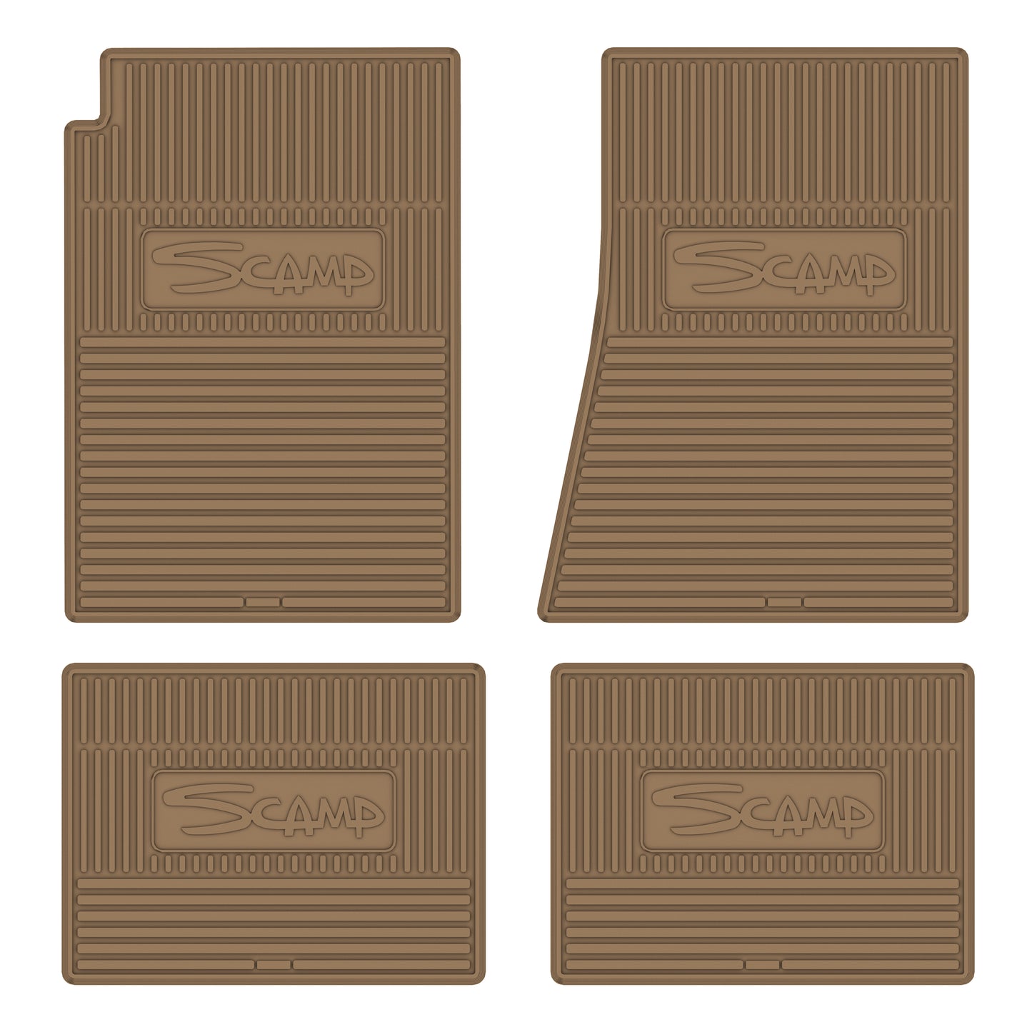 71-76 PLYMOUTH 'SCAMP' FLOOR MATS W/ MANUAL TRANSMISSION - TAN