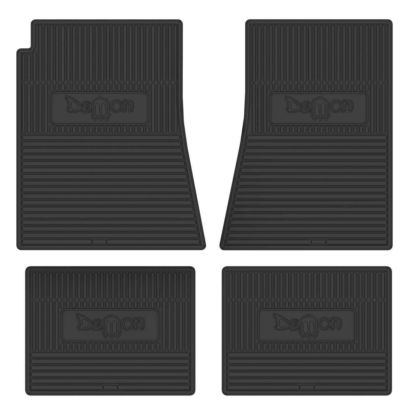 71-72 DODGE 'DEMON' FLOOR MATS W/ AUTOMATIC TRANSMISSION - BLACK