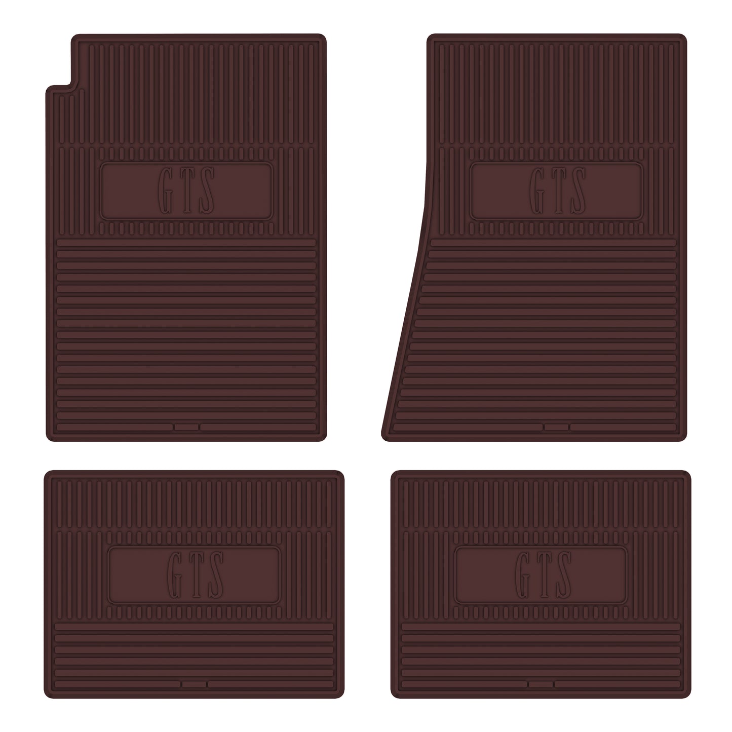 68 DODGE 'DART GTS' FLOOR MATS W/ MANUAL TRANSMISSION - MAROON