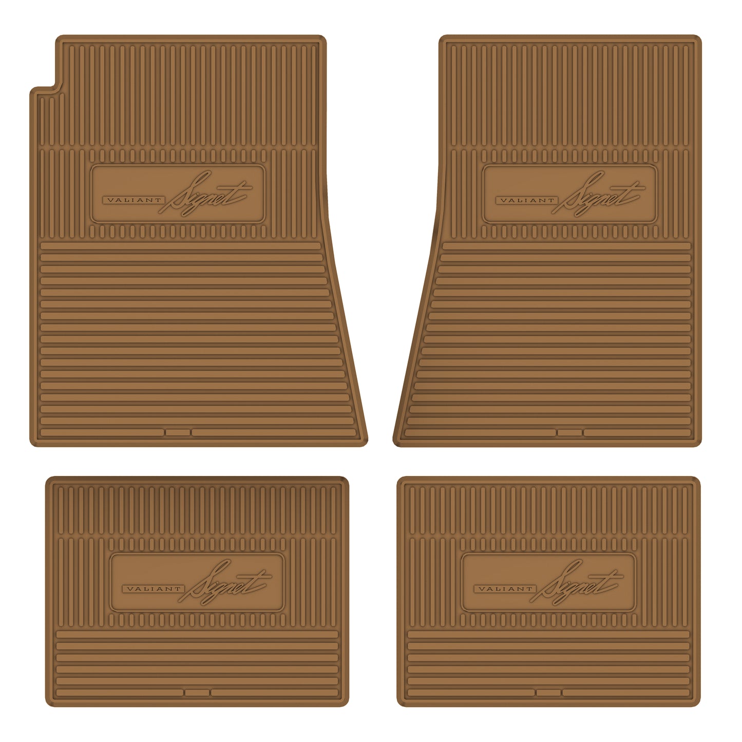 67-69 PLYMOUTH 'VALIANT SIGNET' FLOOR MATS W/ AUTOMATIC TRANSMISSION - GOLD