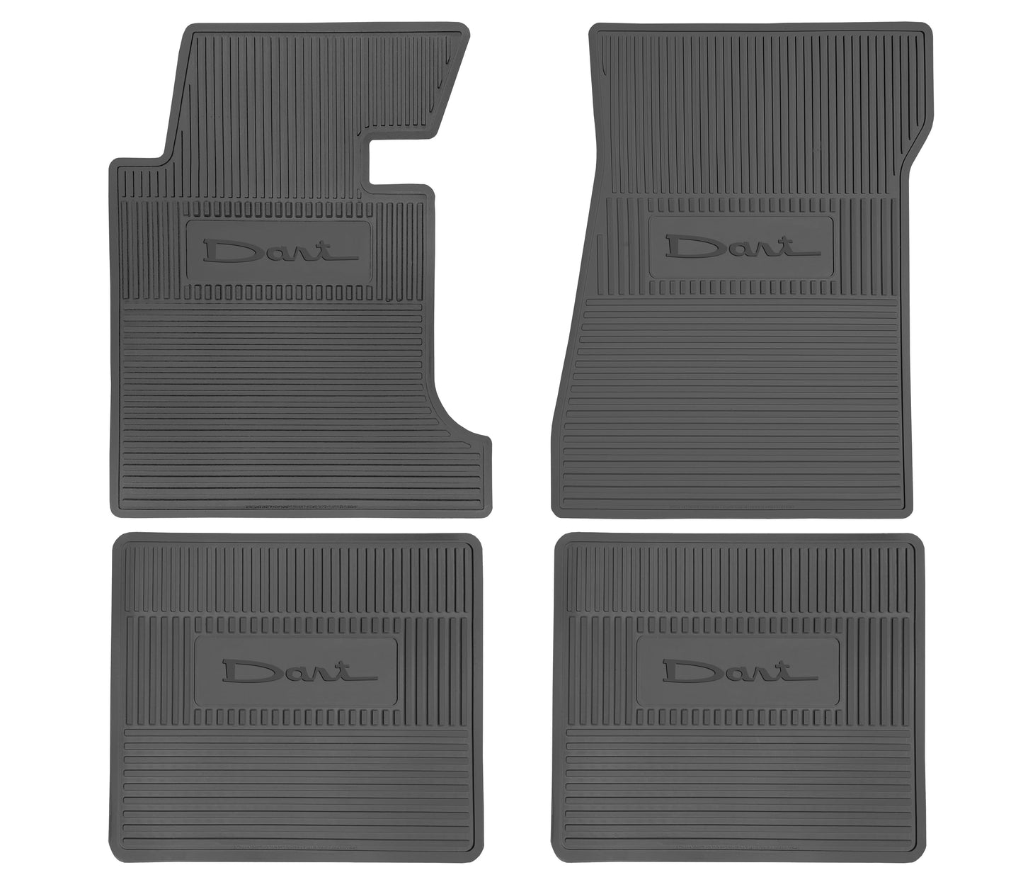 62 DODGE 'DART' FLOOR MATS W/ MANUAL TRANSMISSION - GRAY